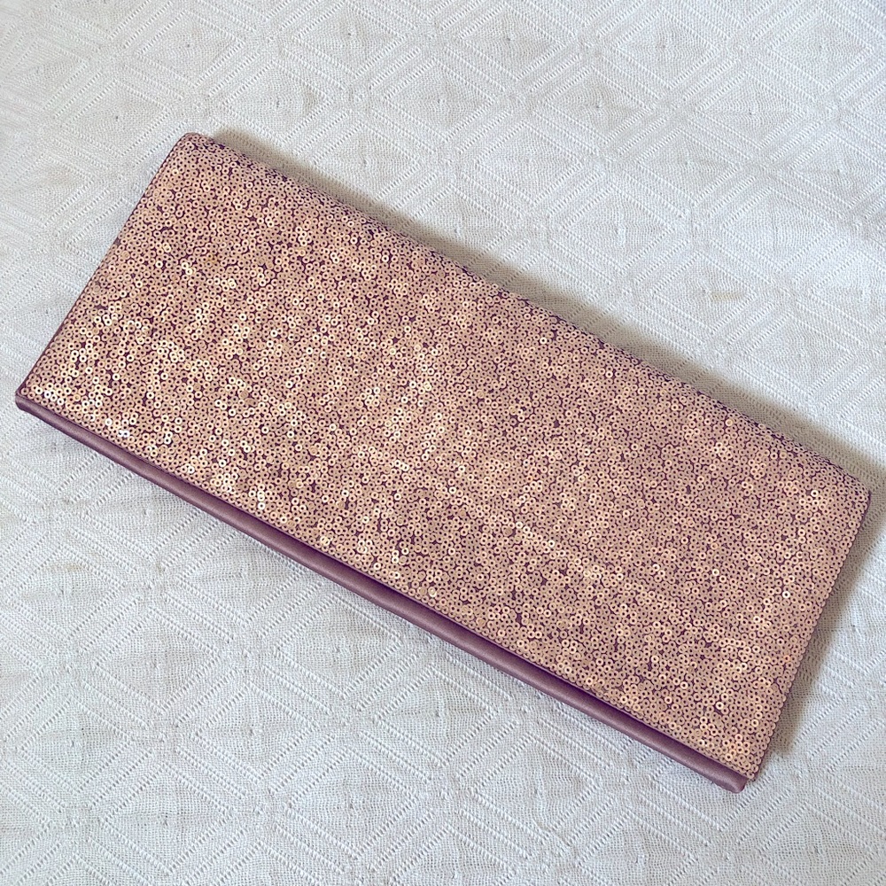 Banana Republic Rose Gold Sequin Clutch